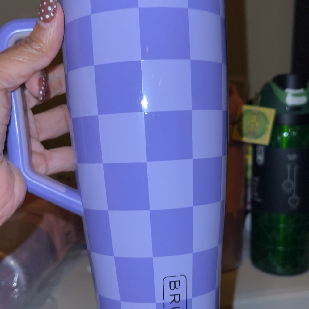 BruMate Purple Checkered Tumbler